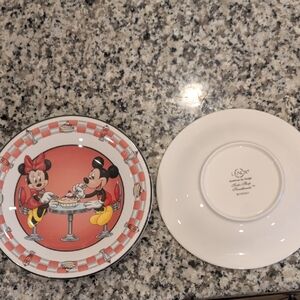 Lenox Red and Cream Minnie & Mickey Diner Salad Plate